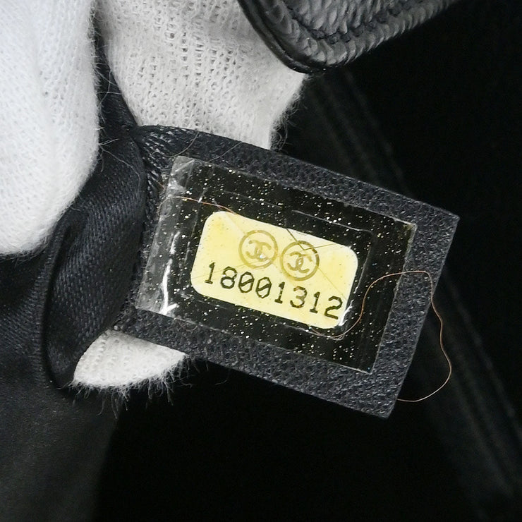 Chanel Black Calfskin Tote Chain Handbag 134910