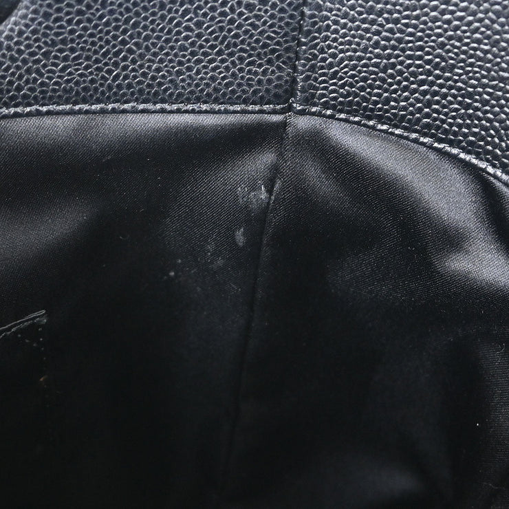 Chanel Black Calfskin Tote Chain Handbag 134910