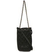 Chanel Black Lambskin Phone Case 2way  Handbag 134935