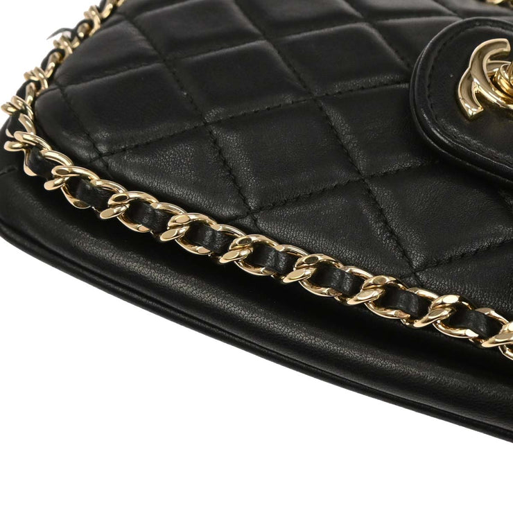 Chanel Black Lambskin Phone Case 2way  Handbag 134935