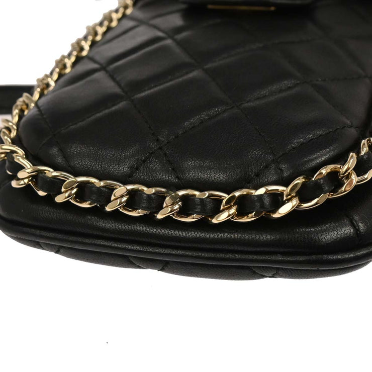 Chanel Black Lambskin Phone Case 2way  Handbag 134935