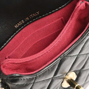 Chanel Black Lambskin Phone Case 2way  Handbag 134935