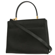 Salvatore Ferragamo Black Gancini 2way Handbag AF-21 0290 134942