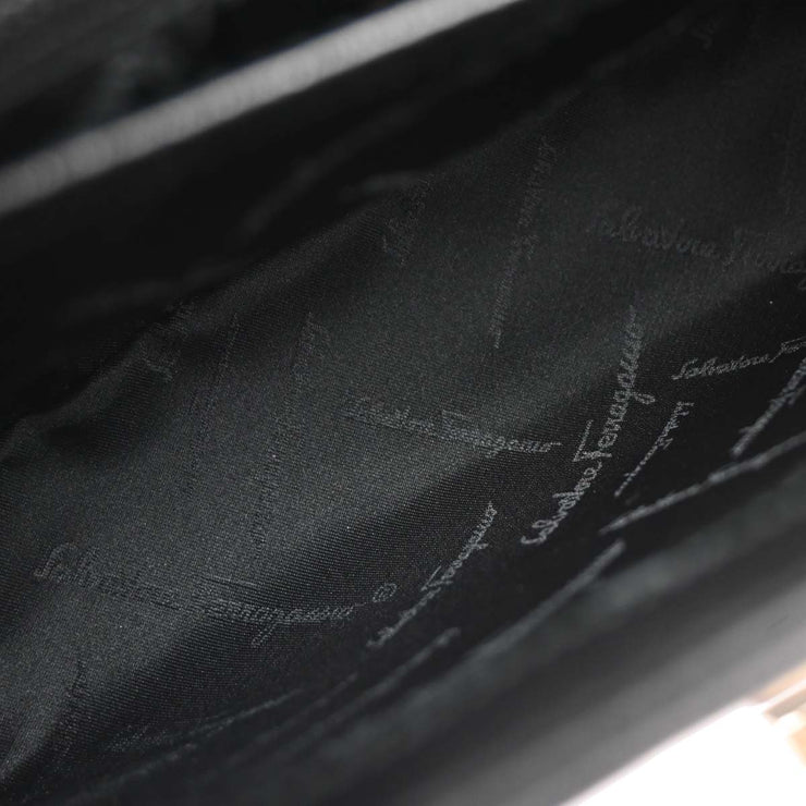 Salvatore Ferragamo Black Gancini 2way Handbag AF-21 0290 134942