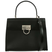Salvatore Ferragamo Black Gancini 2way Handbag AF-21 8844 134944