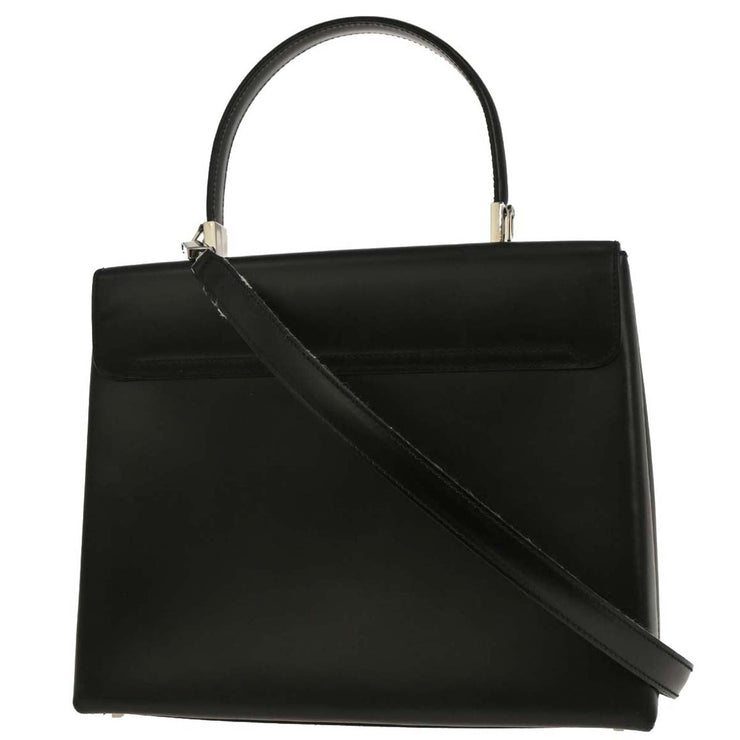 Salvatore Ferragamo Black Gancini 2way Handbag AF-21 8844 134944