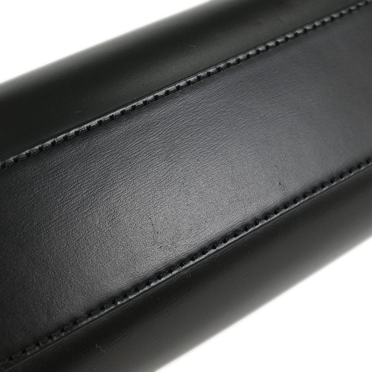 Cartier Black Leather Panthere 2way Handbag EBDF 134945