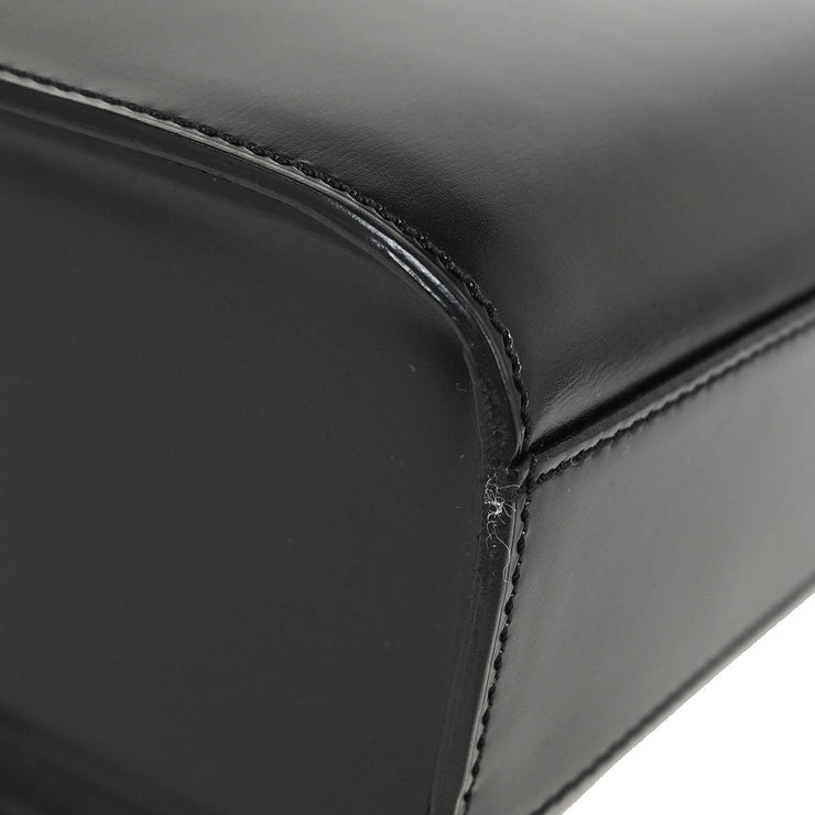 Cartier Black Leather Panthere 2way Handbag EBDF 134945