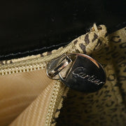 Cartier Black Leather Panthere 2way Handbag EBDF 134945