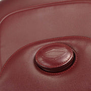 Cartier Bordeaux Leather Handbag ELDD 134947