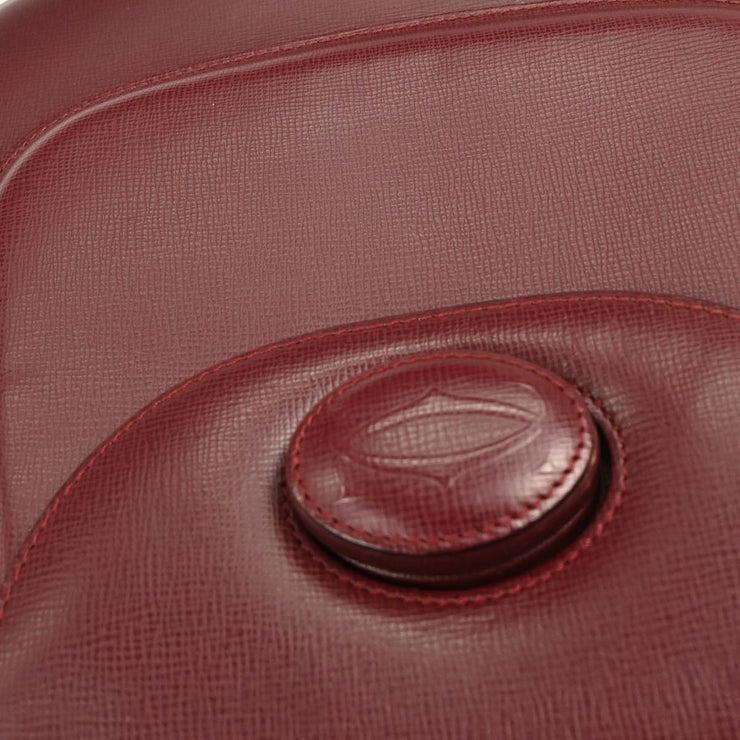 Cartier Bordeaux Leather Handbag ELDD 134947