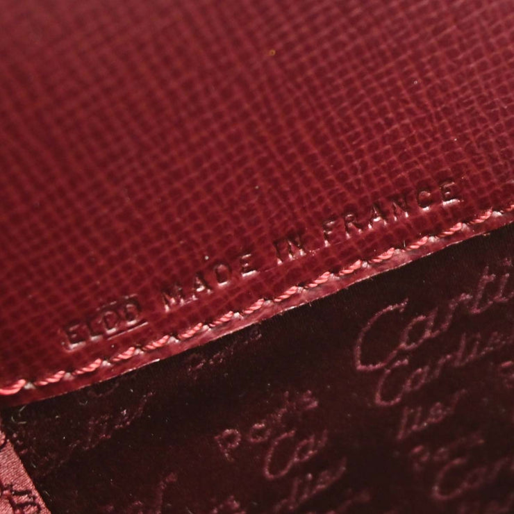 Cartier Bordeaux Leather Handbag ELDD 134947