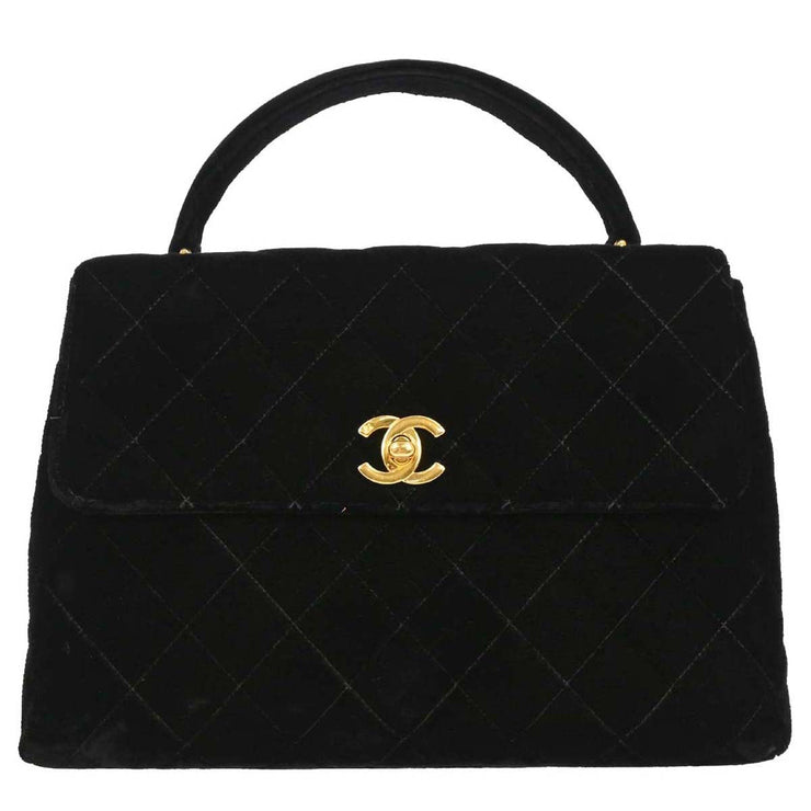 Chanel Black Velvet Handbag 134965
