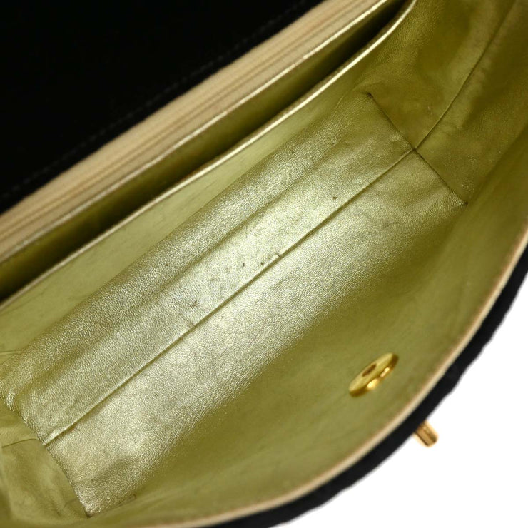 Chanel Black Velvet Handbag 134965