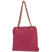 Chanel Pink Calfskin Bicolore Tote Handbag 134967