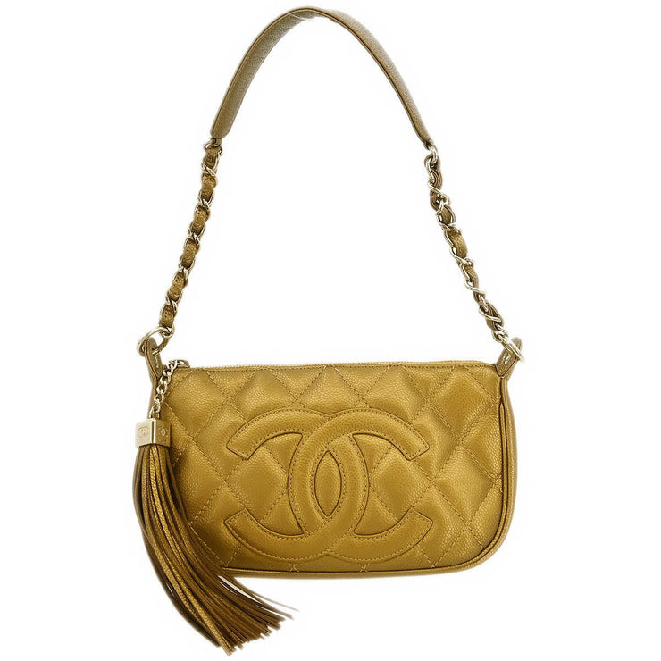 Chanel Gold Calfskin Handbag 134973