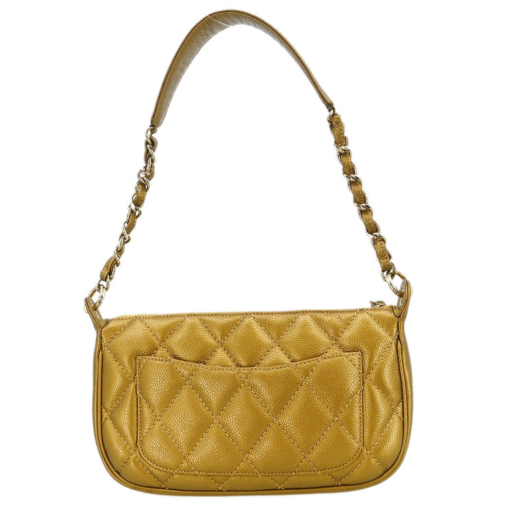 Chanel Gold Calfskin Handbag 134973