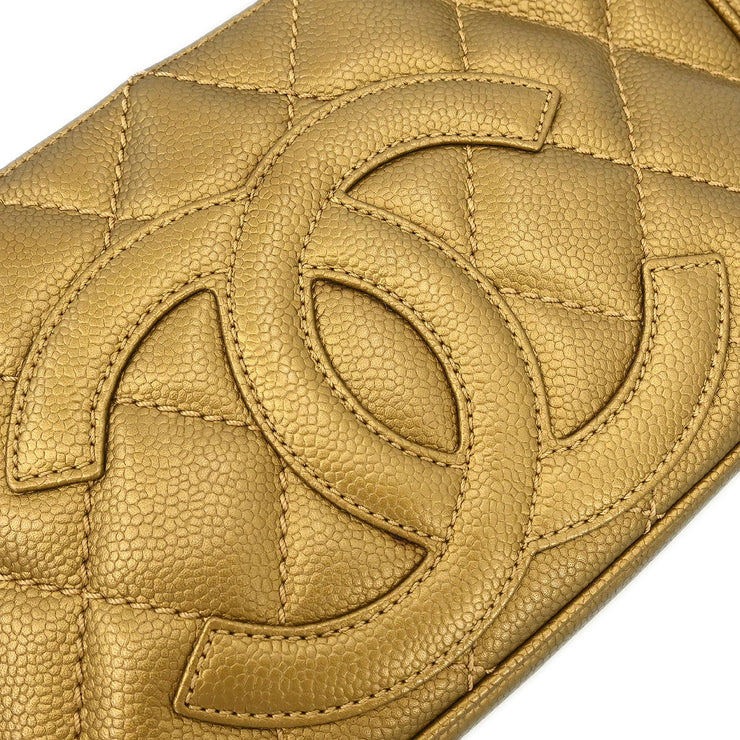 Chanel Gold Calfskin Handbag 134973