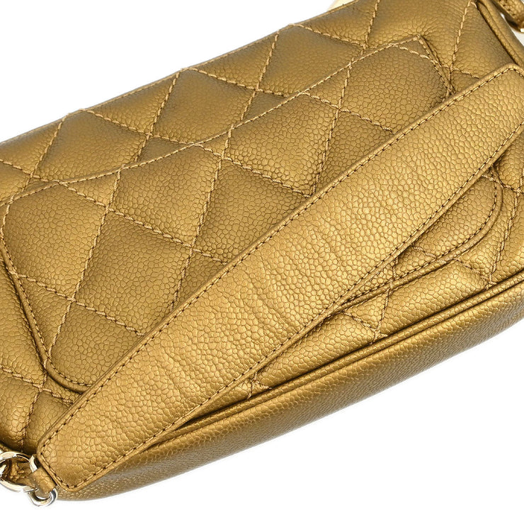 Chanel Gold Calfskin Handbag 134973