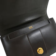 Hermes Brown Box Calf 2way Handbag Shoulder Bag  Circle:E 134978
