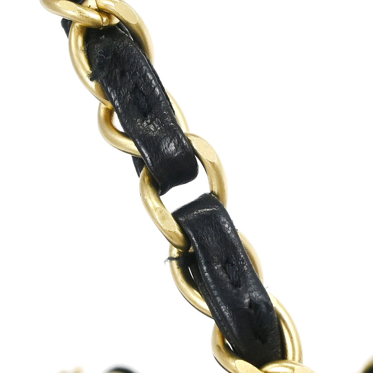 Chanel Navy Canvas Icon Medium Classic Double Flap Shoulder Bag 134986