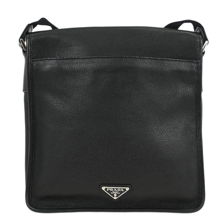 Prada Black Leather Shoulder Bag VA1055 204 135019