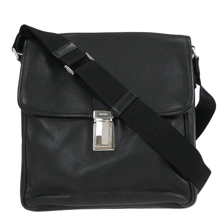 Prada Black Leather Shoulder Bag VA1055 204 135019