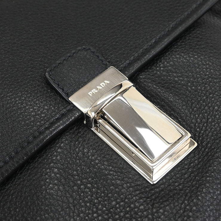 Prada Black Leather Shoulder Bag VA1055 204 135019