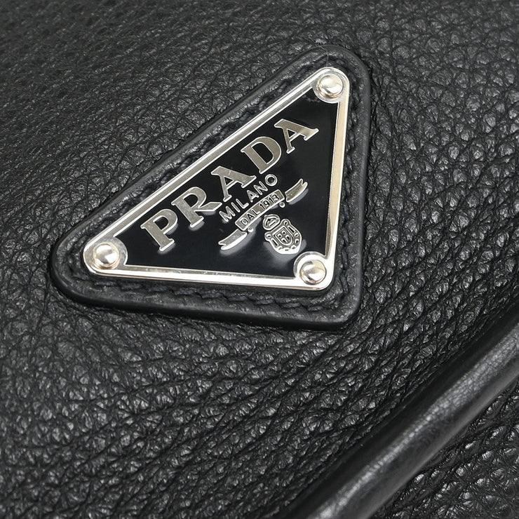Prada Black Leather Shoulder Bag VA1055 204 135019