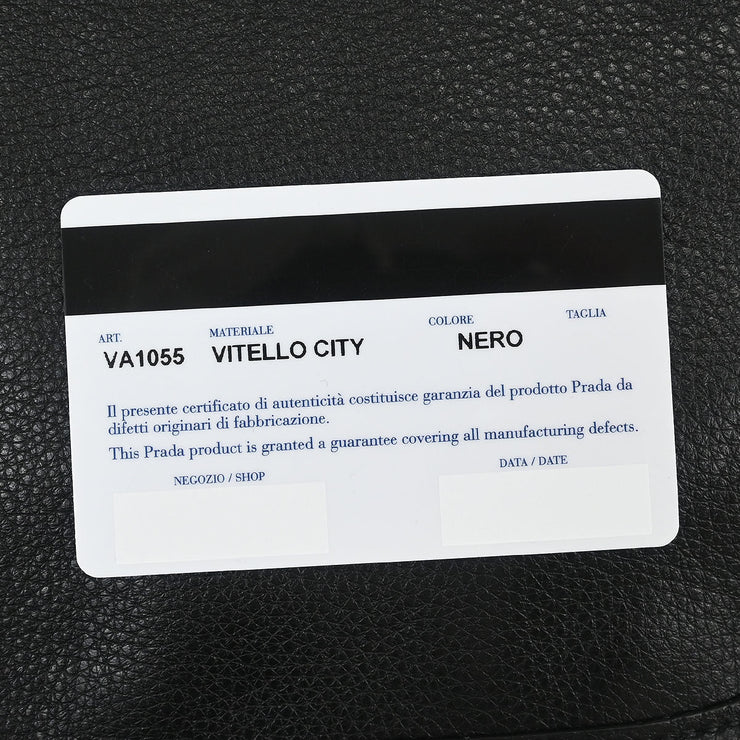 Prada Black Leather Shoulder Bag VA1055 204 135019