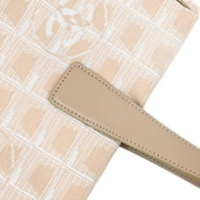 Chanel Beige Jacquard Nylon Travel Line Tote Handbag 135020