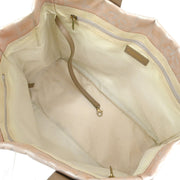 Chanel Beige Jacquard Nylon Travel Line Tote Handbag 135020