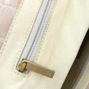 Chanel Beige Jacquard Nylon Travel Line Tote Handbag 135020