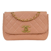 Chanel Pink Calfskin Shoulder Bag 135021
