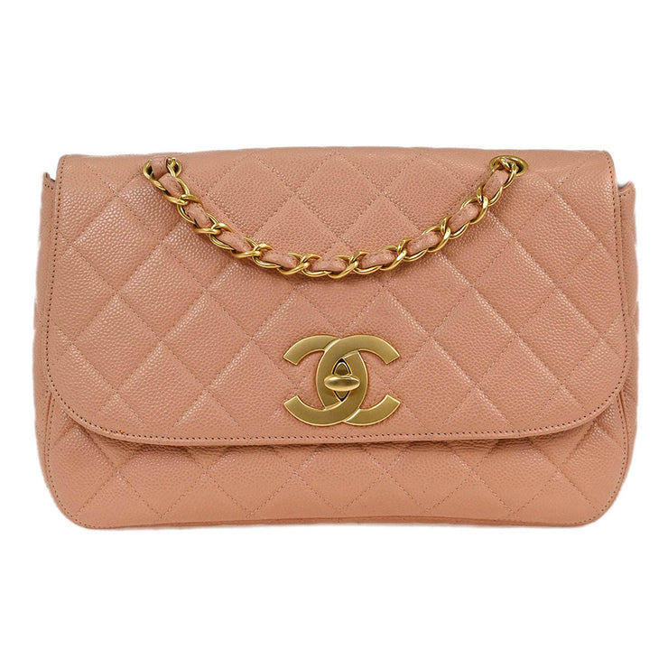 Chanel Pink Calfskin Shoulder Bag 135021