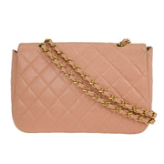 Chanel Pink Calfskin Shoulder Bag 135021