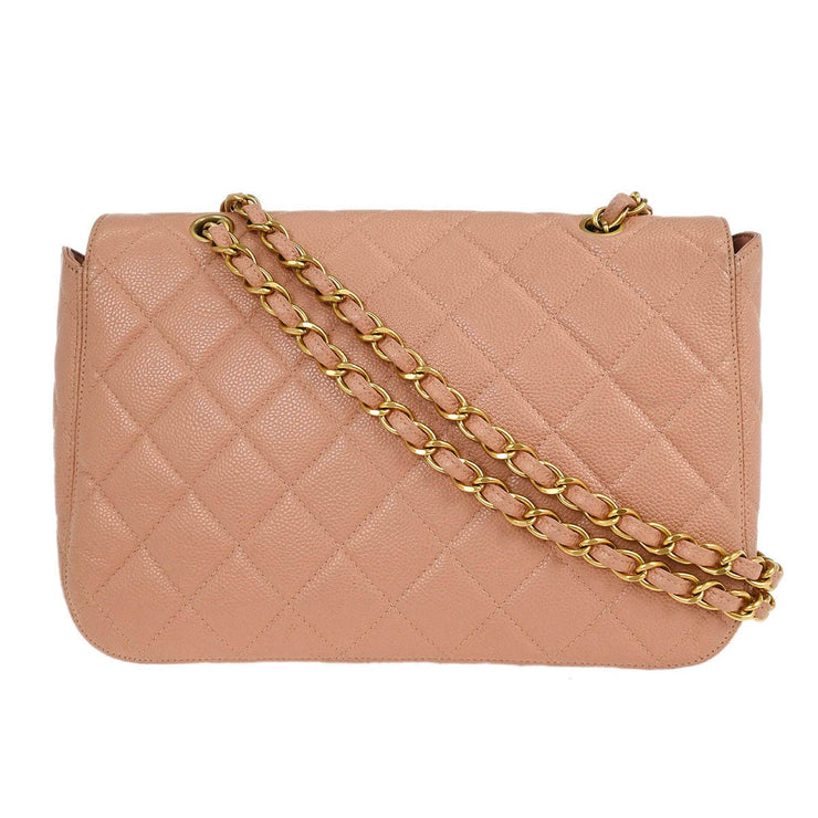 Chanel Pink Calfskin Shoulder Bag 135021