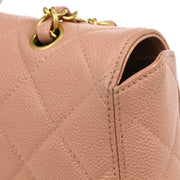 Chanel Pink Calfskin Shoulder Bag 135021