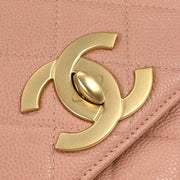 Chanel Pink Calfskin Shoulder Bag 135021