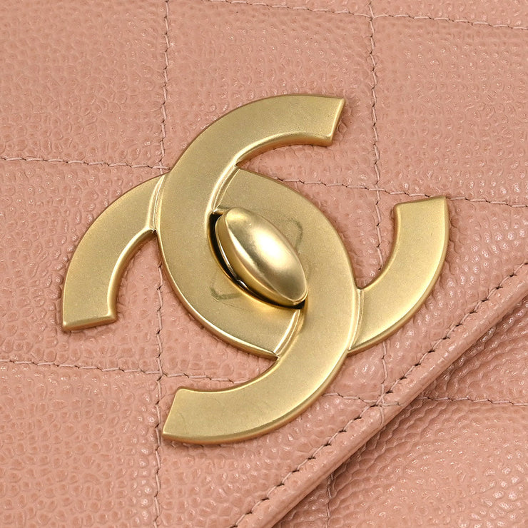 Chanel Pink Calfskin Shoulder Bag 135021