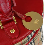 Burberrys Beige Red House Check Vanity Handbag 135035