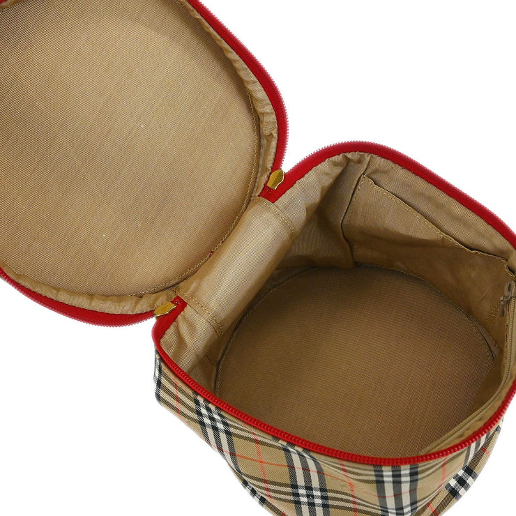 Burberrys Beige Red House Check Vanity Handbag 135035