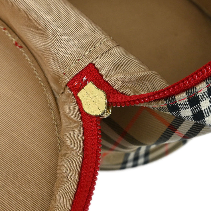 Burberrys Beige Red House Check Vanity Handbag 135035