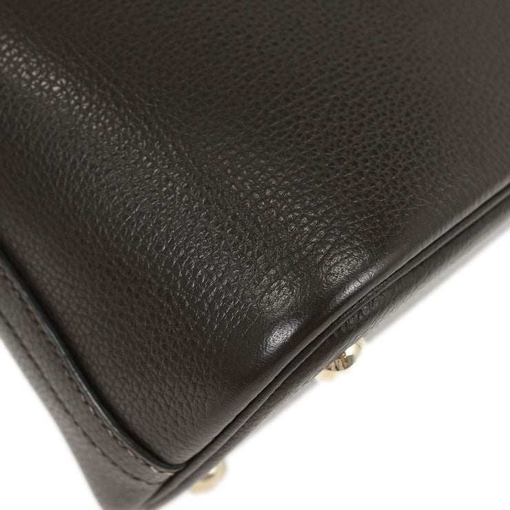 Hermes Chocolat Coromandel Bolide 31 2way Handbag B01 Square:J 135036