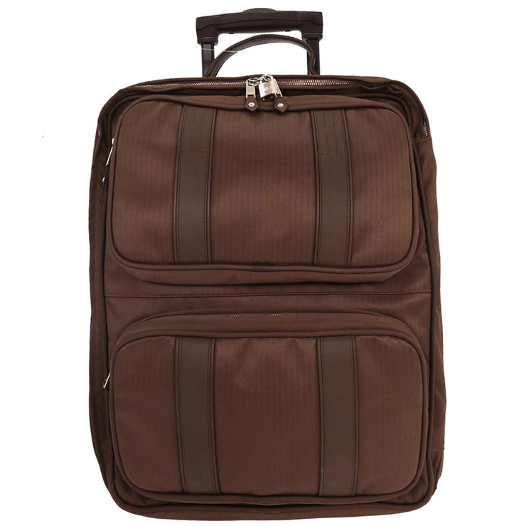 Hermes Havana Toile Chevrons Acapulco Cabine Carry-On Rolling Luggage 135136