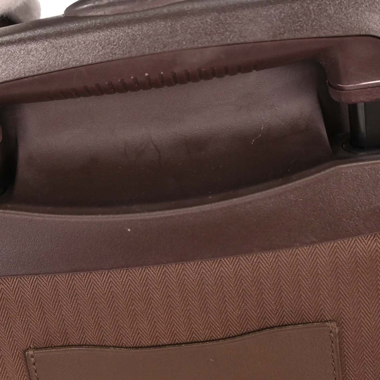 Hermes Havana Toile Chevrons Acapulco Cabine Carry-On Rolling Luggage 135136