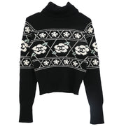 Chanel Sweater Top Black 95A #38 141268