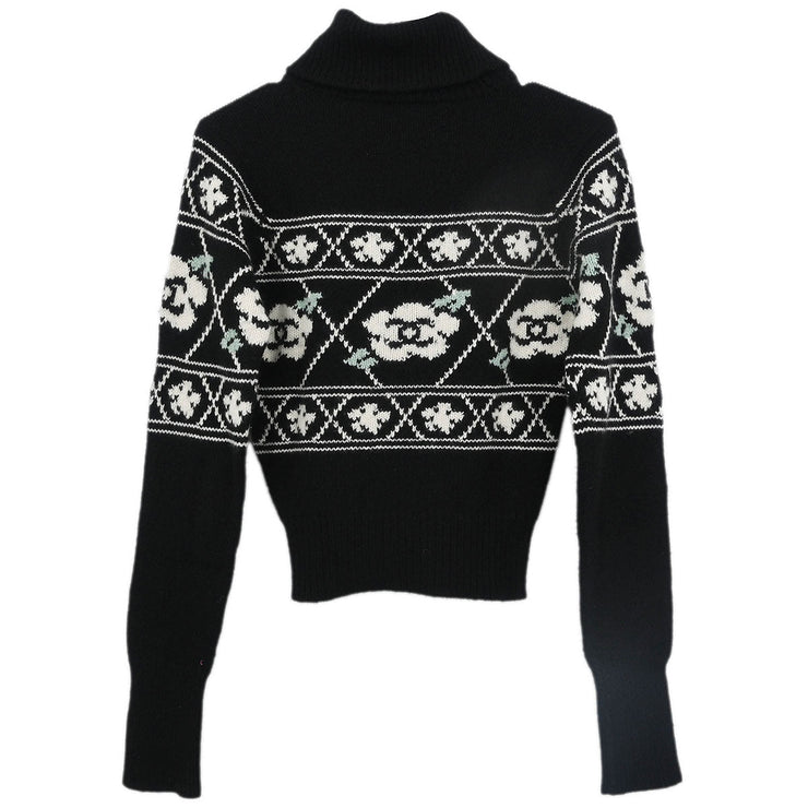 Chanel Sweater Top Black 95A #38 141268