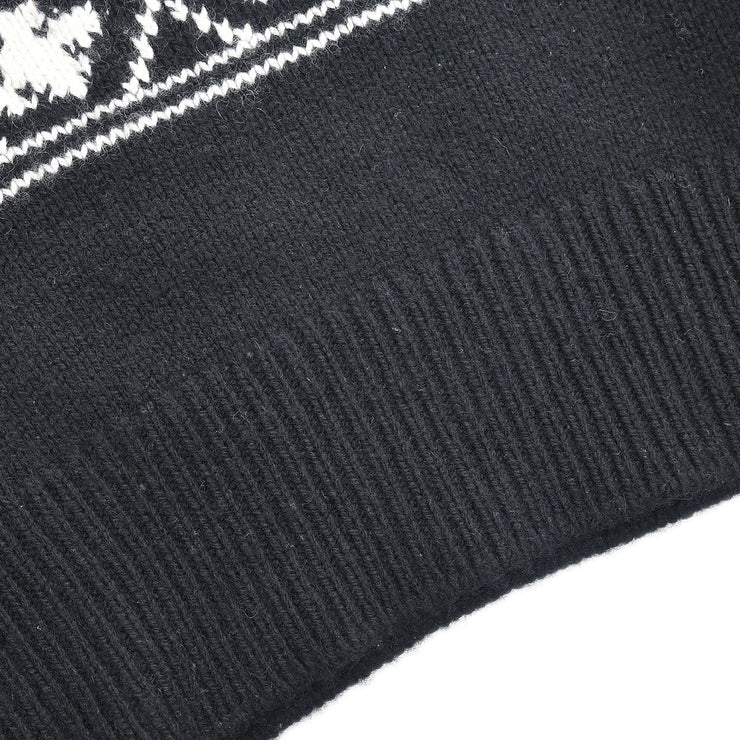 Chanel Sweater Top Black 95A #38 141268