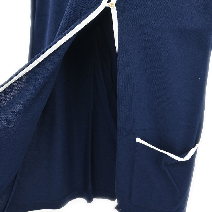Chanel Sleeveless Top Navy 96C #40 142801